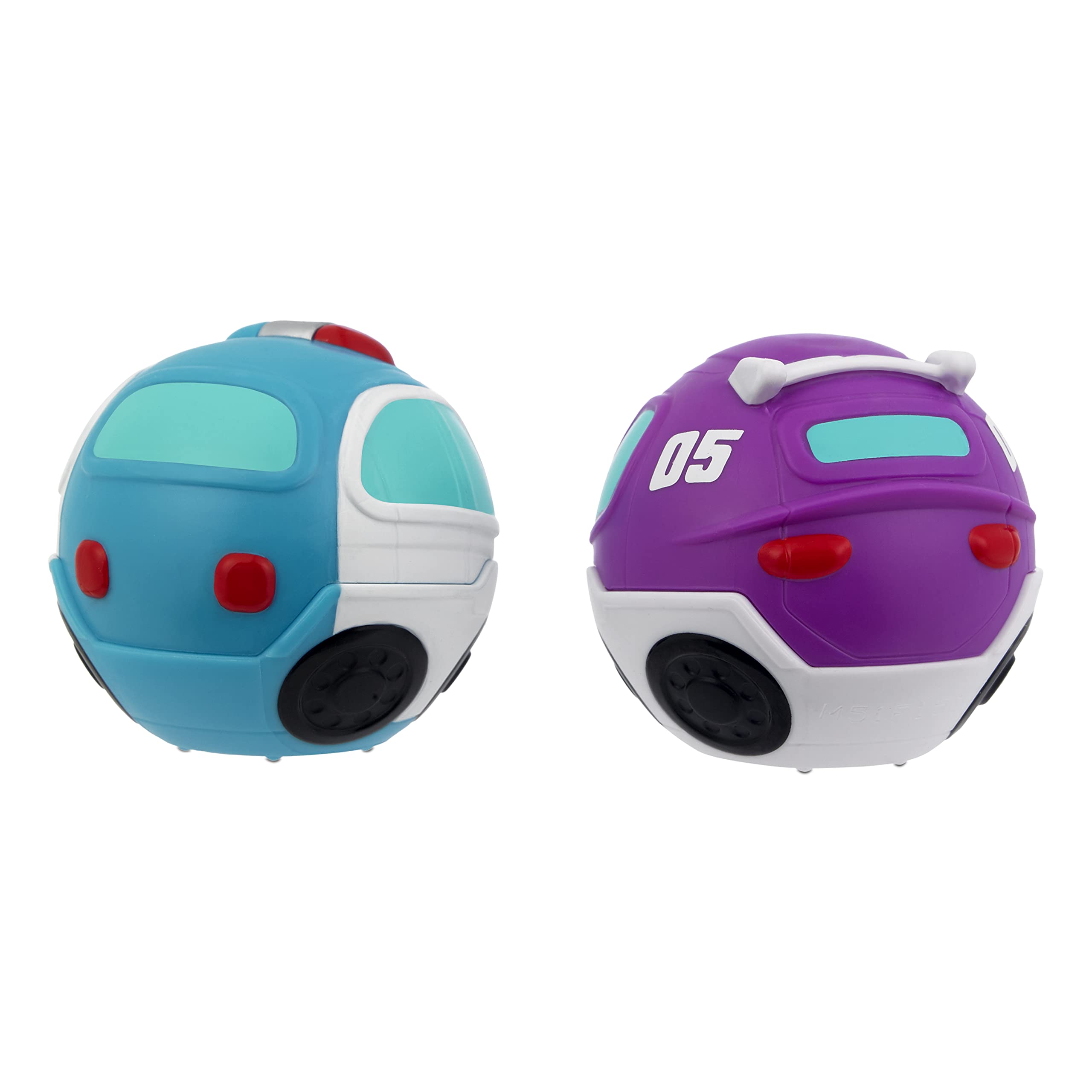 Learn & Play Roll Arounds Vehicle 2-Pack Cruisers- Toy Cars and Ball Play in One, Easy Grip & Roll Cars- Birthday Gifts for Kids, Toddler Toys for Boys and Girls Ages 18 months 1 2 3+ Years