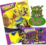 TMNT Teenage Mutant Ninja Turtles Coloring and Activity Book Set (Coloring Book and Crayons)