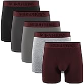 Natural Feelings Boxer Briefs Mens Underwear Men Pack Soft Cotton Open Fly Underwear