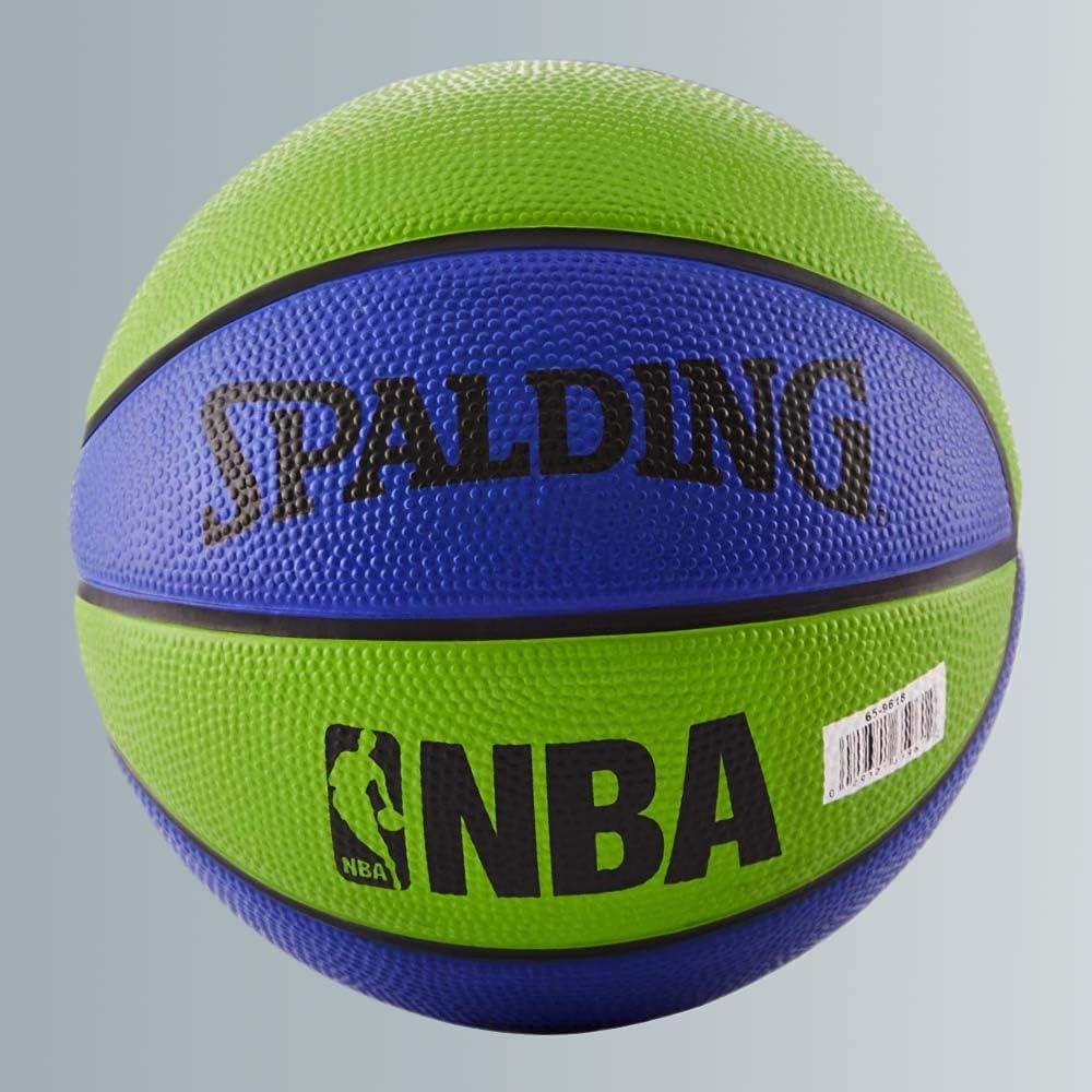 Spalding NBA Mini Rubber Outdoor Basketball, Blue/Green : Sports & Outdoors