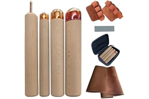 Cenroelon Knapping Tools Kit for Both Pros Obsidian Crafting Tool,Dragon Crystal Stone Age Toolkit Pressure Flaker,Copper Bop