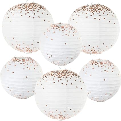 Amazon Com Andaz Press Rose Gold Copper Foil Polka Dot Hanging