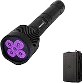 LUMENSHOOTER S5 UV Flashlight, Super Bright Black Light Flashlight with 5 LEDs, for UV Resin Curing, Rockhounding, Pet Urine Detecting, Scorpion Hunting (365NM)