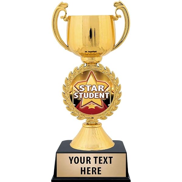 Trophy Cups Crown Awards Personalized Goat Trophy, 7.25" Gold Cup Dairy Goat Trophies With Free Custom Engraving 1 Pack Prime Award Plaques