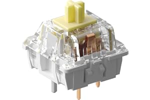 Keychron Super Switch - 110PCS Banana Tactile Mechanical Keyboard Switches, Factory Pre-Lubed, 57gf Actuation, Double-Stage Spring, 5-Pin Hot-Swappable, SMD LED Compatible for Gaming & Office