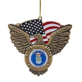 Gold and Blue U.S. Air Force Seal Christmas Ornaments 4.5"
