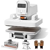HTVRONT 3 in 1 Auto Heat Press Machine with Adjustable Pressure, 12X10 | A100 Auto Heat Press with Heats Up Fast & Evenly, Su