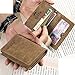 RFID Blocking Credit Card Holder Leather ID Case for Men Pabin (Vintage Khaki)