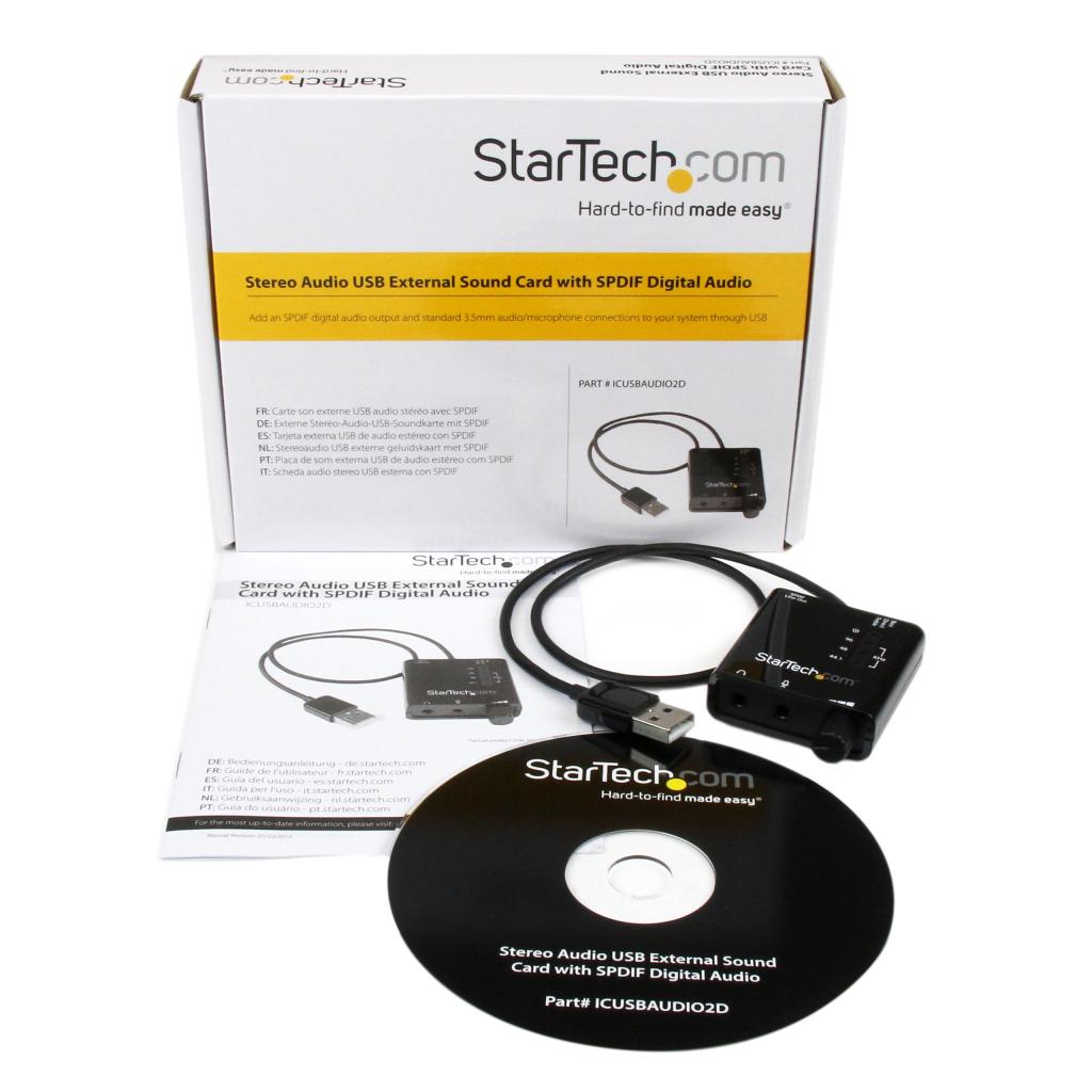 USB Stereo Audio Adapter External Sound Card with SPDIF