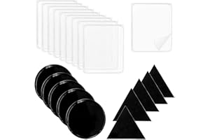 lyfLux 20 pcs Super Sticky Gripping Pads, Silicone Car Anti Slip Gel Pad, Washable Sticky Gel Pad, Mobile Phone, Water Cup, Paper Towel(Triangle, Circle, Transparent Square)