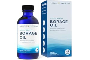 Nordic Naturals Nordic Beauty Borage Oil, Unflavored - 4 Ounces - Borage Seed Oil, Unique Omega-6 for Healthy and Hydrated Skin, 480 Milligrams of GLA - Non-GMO - Vegan, 48 Servings