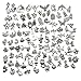 Pack of 100 Mixed DIY Antique Animal Themes Pendants Charms for Crafting,Bracelet Necklace Jewelry Findings Jewelry Making Accessory
