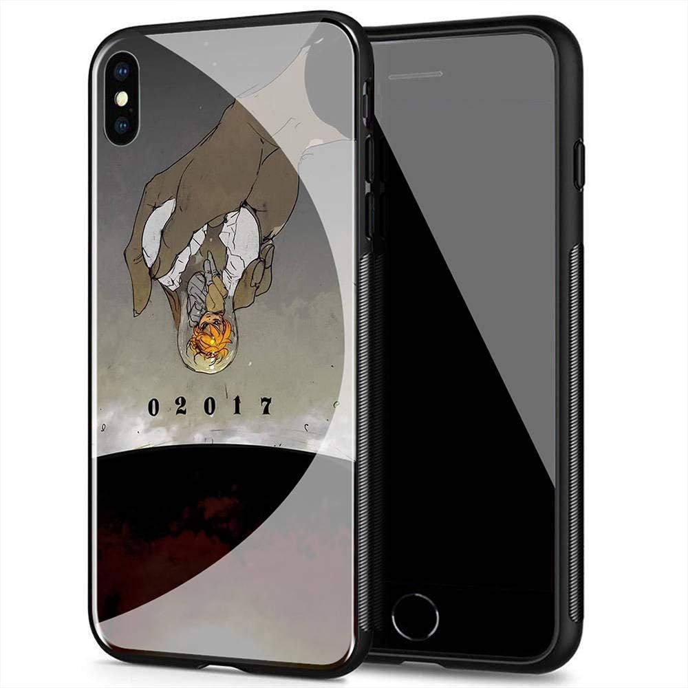 iPhone 11 Case, Tempered Glass Back Cover Soft Silicone Bumper Compatible with iPhone 11 AM-91 The Promised Neverland