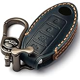 APEKUU Car Key Fob Cover, Soft Full Protection Key Case Shell Compatible with Nissan X-Trail Rogue Altima Quest Pathfinder Sentra Patrol CIMA Fuga Armada Teana Murano etc (B-Blue)