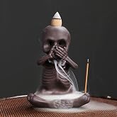 Comeon Backflow Incense Burner Skull Decor Incense Stick Holder Reverse Flow Censer Incense Waterfall Burner + Backflow Incense Cones, Incense Sticks, Tweezer, Mat (Don't Say)