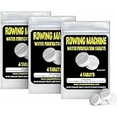 Rowing Machine Water Purification Tablets | Universal Water Rowing Machine Tank Cleaner | Safe, Eco-Friendly Formula | 4 Tablets (3-Pack)