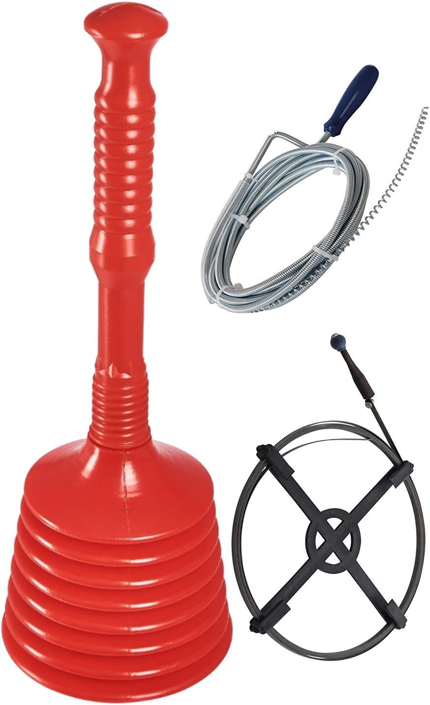 New! Set of 3 Tools for All of Your Drain Unblocking Needs Super