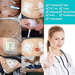 Split Drain Adhesive Bandages 4" x 6", PD Catheter