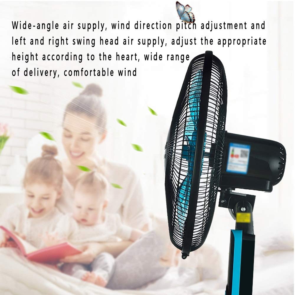 新品 送料無料 リビング扇風機 ホームデスクトップ業界扇風機 縦型震え頭寮のミュート換気扇 安全風 B07tblqqpj 140cm 青
