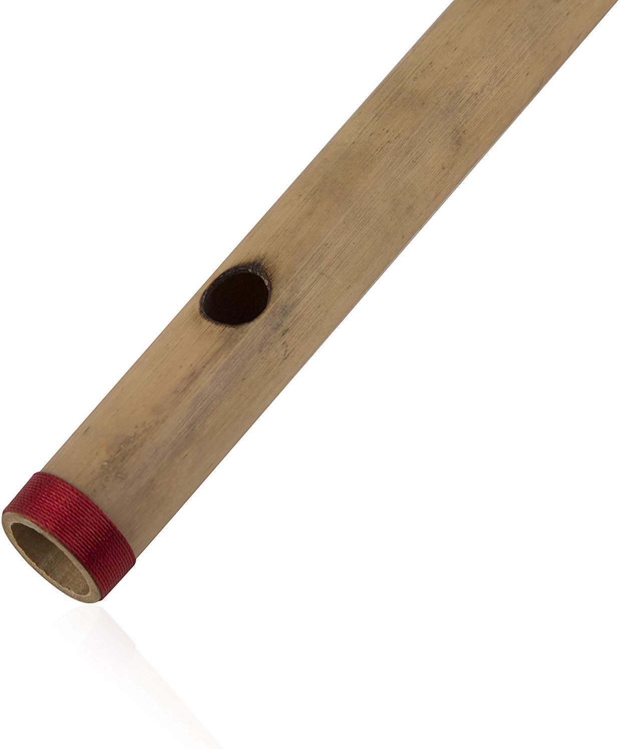 Unique Birthday Gift Ideas 14 Inch Authentic Indian Wooden Bamboo Flute in 'B' Key Fipple Woodwind Musical Instrument Recorder Traditional Bansuri Hand Crafted Novelty Gifts Him Her Kids - Image 4