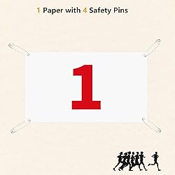 UISKOOPW Tyvek Race Bibs Running Numbers Bibs with