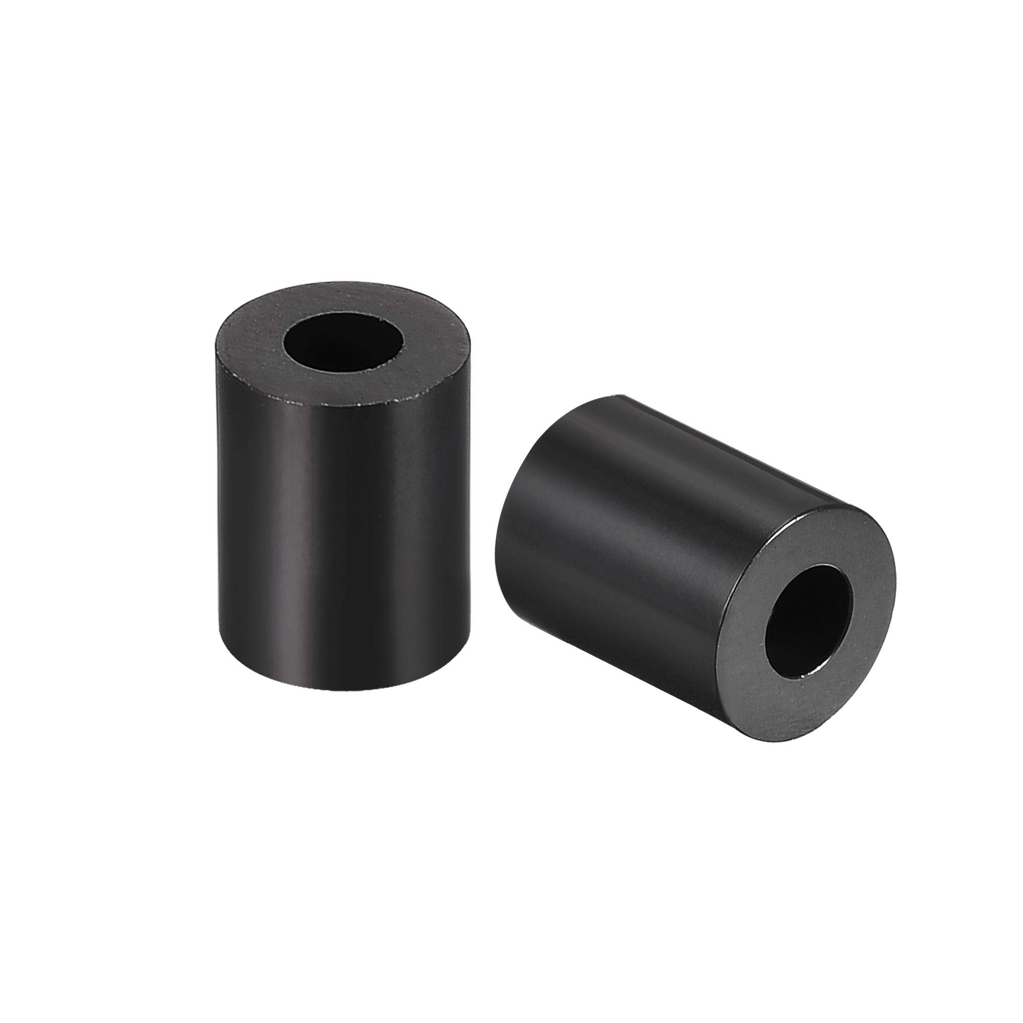 sourcing map Nylon Round Spacer Washer 3.2mm ID 7mm OD 7mm Height for M3 Screws Black 300Pcs