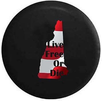 Amazon Com Pike Flag New Hampshire Live Free Or Die Home State Edition Rv Spare Tire Cover Black 33 In Automotive
