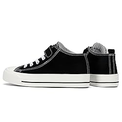 Fefoe Toddler Boys Black Canvas Walking Shoes Kids