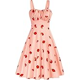 Belle Poque Vintage Floral Dress for Women 2026 Summer A-line Sleeveless Flowy Midi Elegant Wedding Guest Cocktail Dress