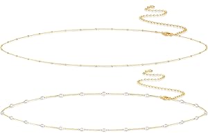 Rotnso 14K Gold Plated Body Chains Dainty Boho Layered Beach Waist Chain Adjustable Bikini Belly Chain Jewelry Accessories for Women Sexy