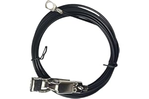 FlowJoe ESD Grounding Cable 10 Foot Cord with Alligator Clip Anti-Static Earthing Static Control 18 AWG