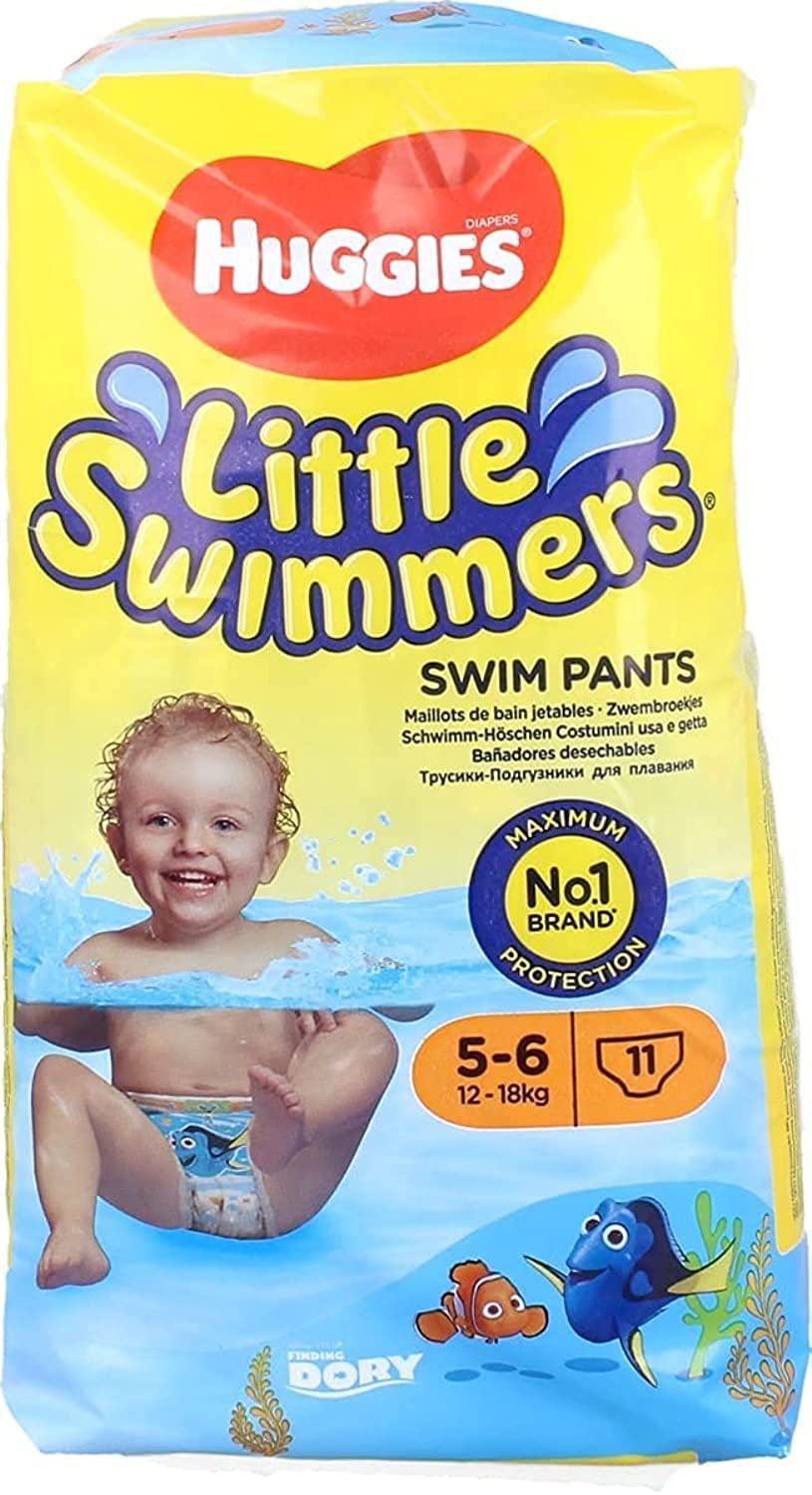 Huggies Little Swimmers Disposable Swim Nappies, Size 5-6 - 11 Pants Total