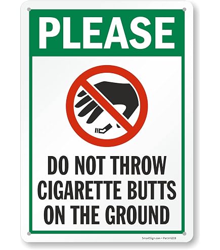 funny cigarette disposal signs Butts in Here Ashtray Smoking Sticker Decal Safety Sign Car Vinyl : Automotive class materials and unique sizes If You Must Smoke Take