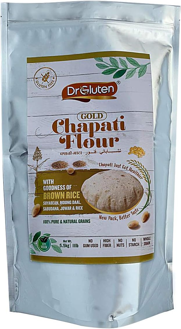 Dr. Gluten Gluten Free Gold Flour Atta (Certified Gluten Free) (5.5 KG) (5.5)