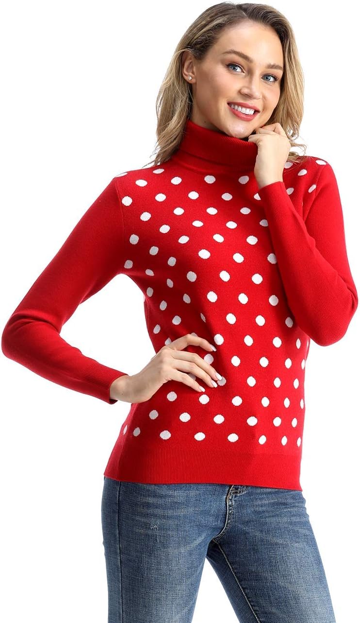 ninovino Women's Turtleneck Ribbed Long Sleeve Sweater Pullover Tops