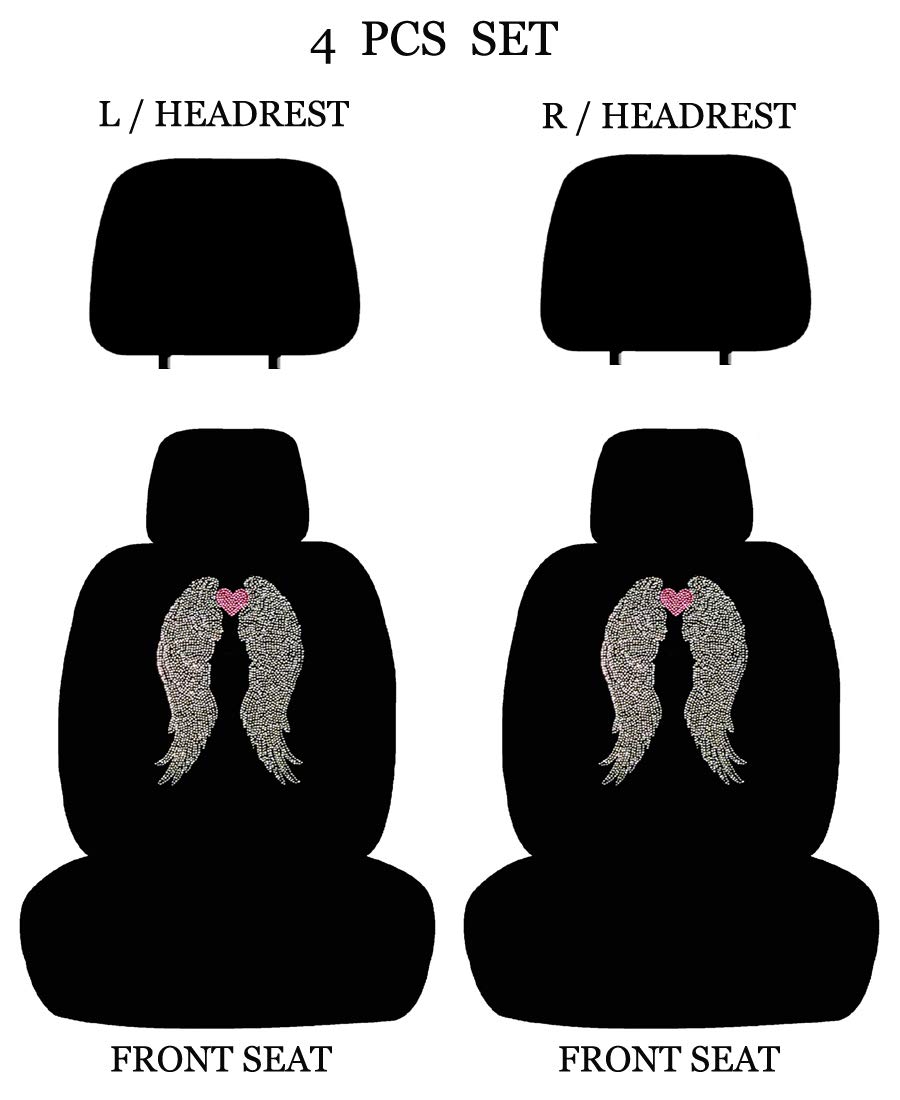 Best blue skull wings seat covers