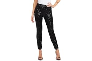 Tipsy Elves Shiny Sequin Leggings for Women for Holiday Outfits and Beyond