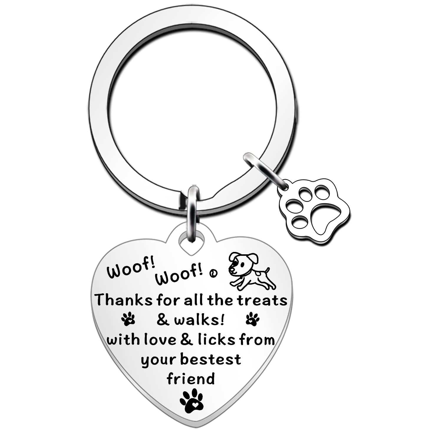 JETTOP Dog Gifts for Women Keyring- Gifts for Dog Mum Dad Personalised Gift Lover Gift Christmas Birthday Present to Humans Woof