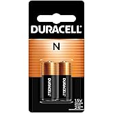 Duracell N 1.5V Alkaline Battery, 2 Count Pack, N 1.5 Volt Alkaline Battery, Long-Lasting for Medical Devices, Key Fobs, GPS 