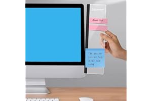 MYLEUS 2 PCS 11" Acrylic Monitor Memo Board, Computer Monitor Sticky Note Holder, Acrylic Screen Side Panel,Left and Right Sc