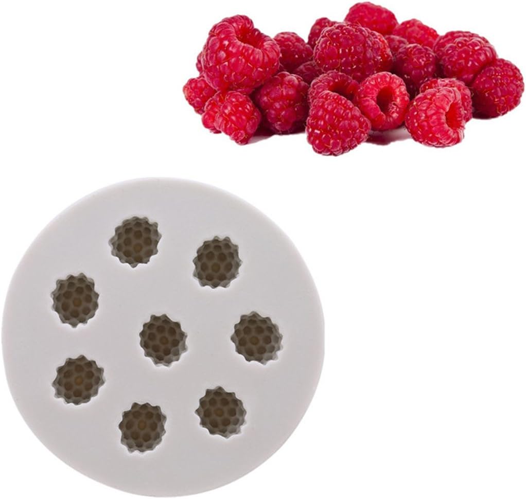UNKE Creative 3D Blueberry & Mulberry Silicone Chocolate Candy Fondant Mold Cake Decorating Tool,Raspberry