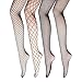 Women's Fishnet Stockings Tights - 4 Pairs Sexy Fishnets Pantyhose for Party,Height: 5'0