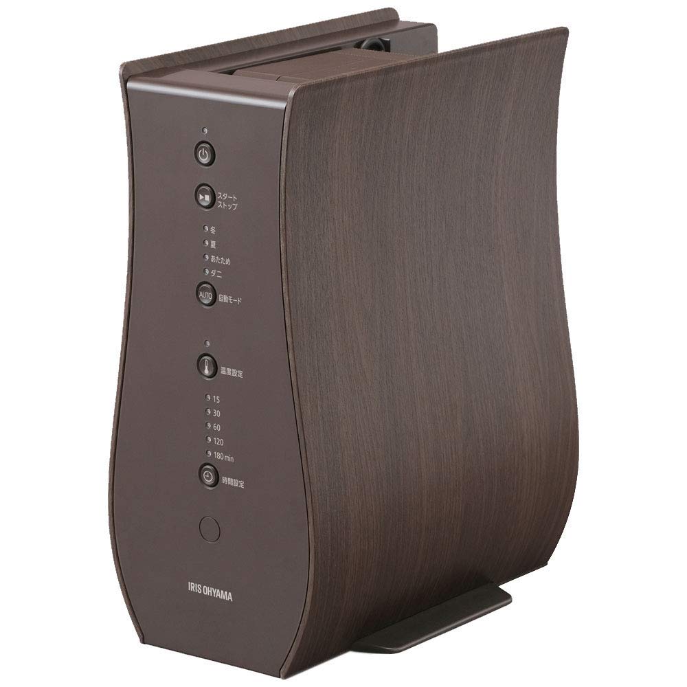 アイリスオーヤマ 布団乾燥機 ふとん乾燥機 布団1組対応 衣類乾燥 ダニ退治 カラリエ あたため予約タイマー 温風機能 マット不要 コンパクト デザイン シングルノズル スモークオーク FK-D1-SO商品画像