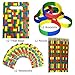 48 Building Blocks Birthday Party Favors - Bundle Kit Pack Enough For 12 Kids by MinifigFans™; Treat Bags Bracelets Pencils & Notebooks