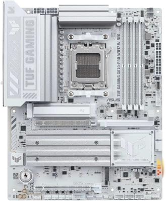 TUF Gaming X870-PRO WIFI7 W Neo AMD ATX Carte mère (16+2+1 Niveaux de Puissance, DDR5 avec Technologie NitroPath DRAM et AEMP, Quatre emplacements M.2, PCIe 5.0 pour GPU Next-Gen, Ethernet 5 Go et