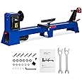 Wood Lathe, 14" x 40" Benchtop Wood Lathe Machine 0.5 HP Infinitely Variable Speed 1040-2980 RPM, Wood Turning Lathe Machine with Wrench & 2 Chisels for Woodworking, Woodturning