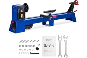 GAOMON Wood Lathe, 14" x 40" Benchtop Wood Lathe Machine 0.5 HP Infinitely Variable Speed 1040-2980 RPM, Wood Turning Lathe Machine with Wrench & 2 Chisels for Woodworking, Woodturning