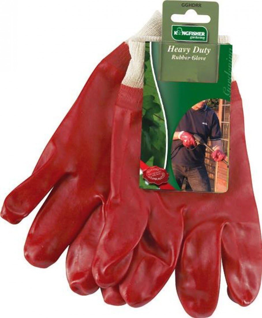 Kingfisher GGHDRR Red Rubber Glove Knit Wrist Best Price Square