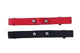 Rich Green Valley Heart Rate Monitor Chest Strap, Adjustable Chest Band Compatible with Myzone MZ-1 & MZ-3 Replacement Strap (Red Black, XL-Large,2Pack)