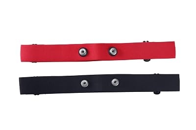 Rich Green Valley Heart Rate Monitor Chest Strap, Adjustable Chest Band Compatible with Myzone MZ-1 & MZ-3 Replacement Strap (Red Black, XL-Large,2Pack)
